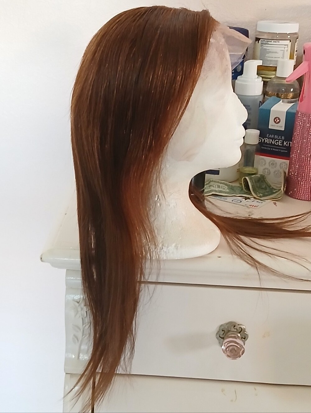 Chocolate Brown Human Hair Blend Lacefront (Free Gift) - Picture 4 of 8